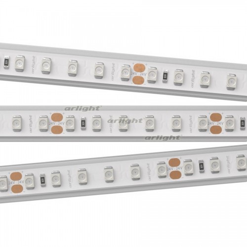 Лента RTW 2-5000PGS 24V Green 2x (3528, 600 LED, LUX) (arlight, 9.6 Вт/м, IP67)