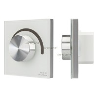 Панель SMART-P98-DIM-G-IN White (230V, 1.5A, 0/1-10V, Rotary, 2.4G) (arlight, Стекло)
