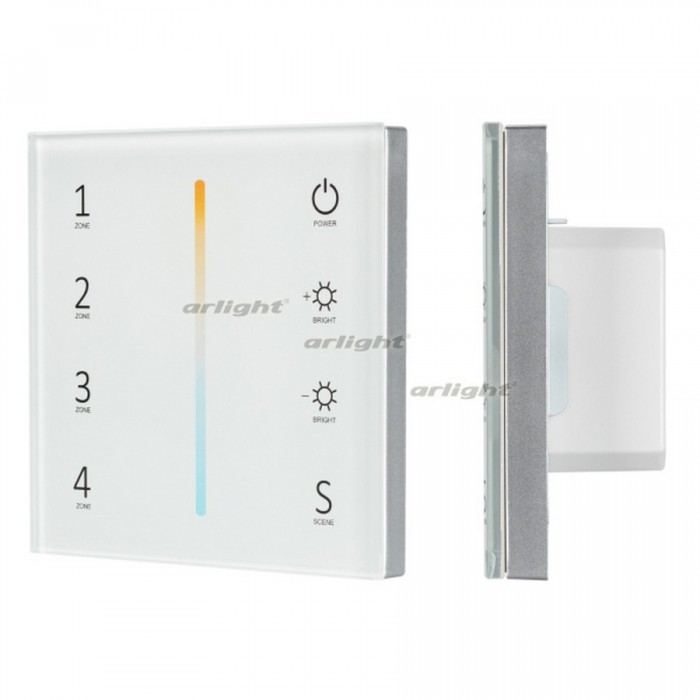 1Панель Sens SMART-P38-MIX White (230V, 4 зоны, 2.4G) (arlight, IP20 Пластик, 5 лет)