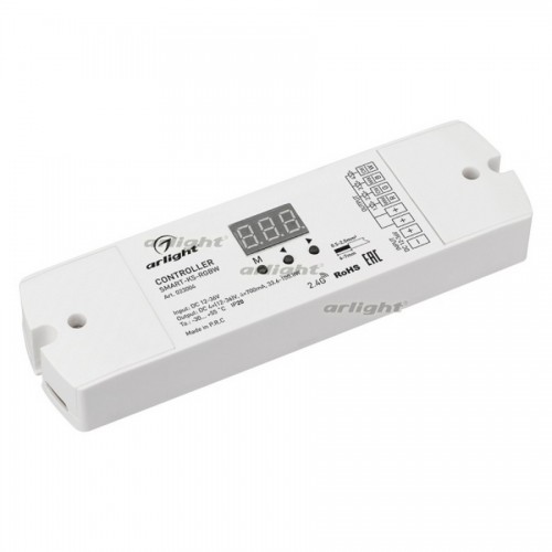 Контроллер тока SMART-K5-RGBW (12-36V, 4x700mA, 2.4G) (arlight, IP20 Пластик, 5 лет)