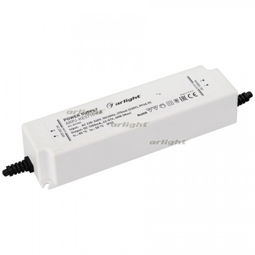 Блок питания ARPJ-KE571050A (60W, 1050mA, PFC) (Arlight, IP65 Пластик, 5 лет)