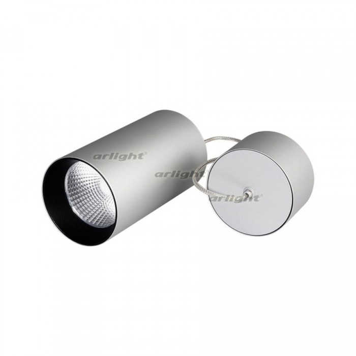 Светильник подвесной SP-POLO-R85-2-15W Day White 40deg (Silver, Black Ring) (arlight, IP20 Металл, 3