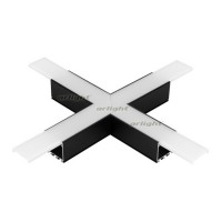 Крестовина PLS-LOCK-H25-Х90 BLACK (с экраном MAT-L) (arlight, Металл)