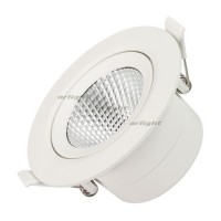 Светильник LTD-POLAR-TURN-R105-10W Warm3000 (WH, 36 deg, 230V) (arlight, IP20 Пластик, 3 года)