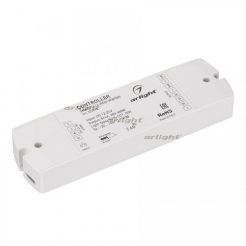 Контроллер SMART-K14-MULTI (12-24V, 5x4A, RGB-MIX, 2.4G) (arlight, IP20 Пластик, 5 лет)