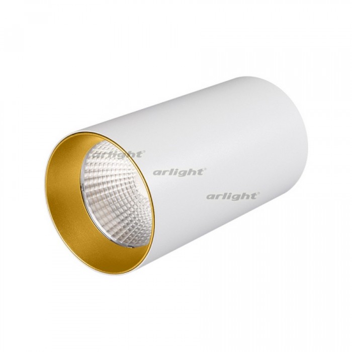 1Светильник SP-POLO-SURFACE-R85-15W White5000 (WH-GD, 40 deg) (arlight, IP20 Металл, 3 года)