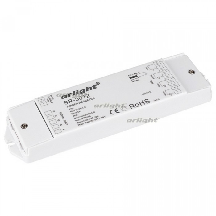 1RGB-усилитель SR-3012 (12-36V, 4x700mA) (arlight, IP20 Пластик, 3 года)