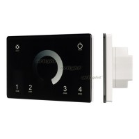 Панель Sens SMART-P79-DIM Black (230V, 4 зоны, 2.4G) (arlight, IP20 Пластик, 5 лет)