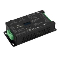 Декодер SMART-K55-DMX (12-24V, 5x6A, XLR3) (arlight, Металл)