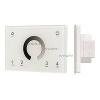 Панель Sens SMART-P79-DIM White (230V, 4 зоны, 2.4G) (arlight, IP20 Пластик, 5 лет)