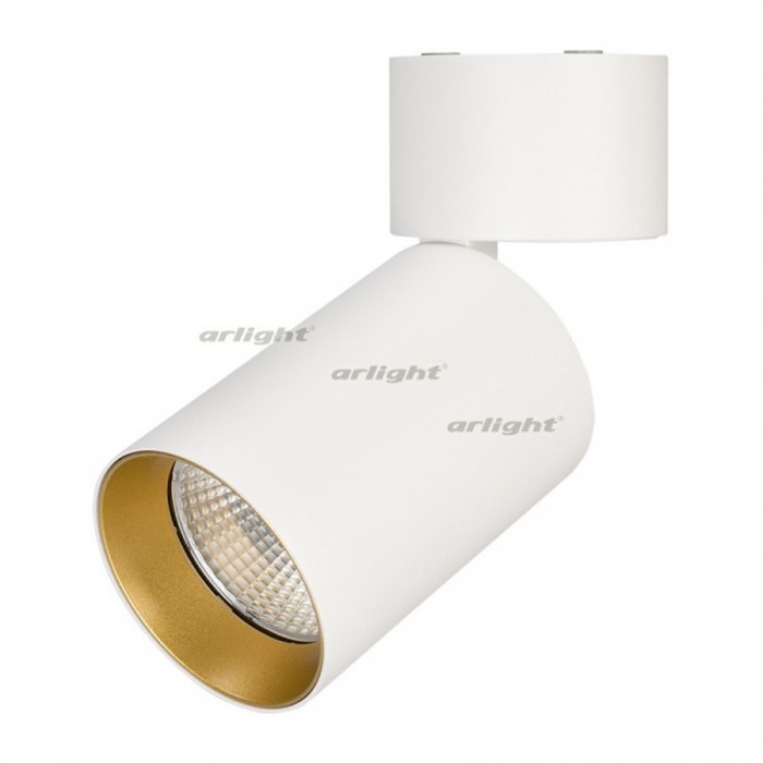 Светильник SP-POLO-SURFACE-FLAP-R85-15W White5000 (WH-GD, 40 deg) (arlight, IP20 Металл, 3 года)