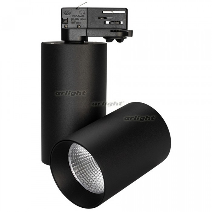 1Светильник SP-POLO-TRACK-TURN-R85-15W Warm3000 (BK-BK, 40 deg) (arlight, IP20 Металл, 3 года)