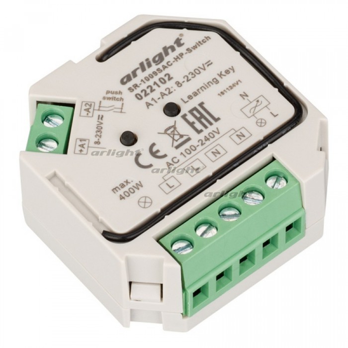 1Контроллер-выключатель SR-1009SAC-HP-Switch (230V, 1.66A) (arlight, IP20 Пластик, 3 года)