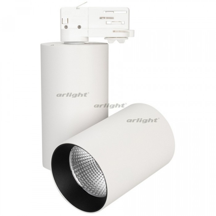1Светильник SP-POLO-TRACK-TURN-R85-15W White5000 (WH-BK, 40 deg) (arlight, IP20 Металл, 3 года)