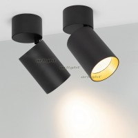 Светильник SP-POLO-SURFACE-FLAP-R85-15W Warm3000 (BK-GD, 40 deg) (arlight, IP20 Металл, 3 года)