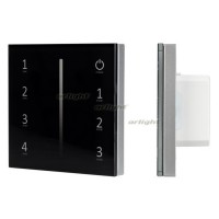 Панель SMART-P34-DIM-IN Black (230V, 0-10V, Sens, 2.4G) (arlight, IP20 Пластик, 5 лет)