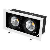 Светильник CL-KARDAN-S375x190-2x25W Day4000 (WH-BK, 30 deg) (arlight, IP20 Металл, 3 года)