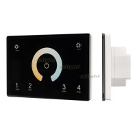 Панель Sens SMART-P81-MIX Black (230V, 4 зоны, 2.4G) (arlight, IP20 Пластик, 5 лет)