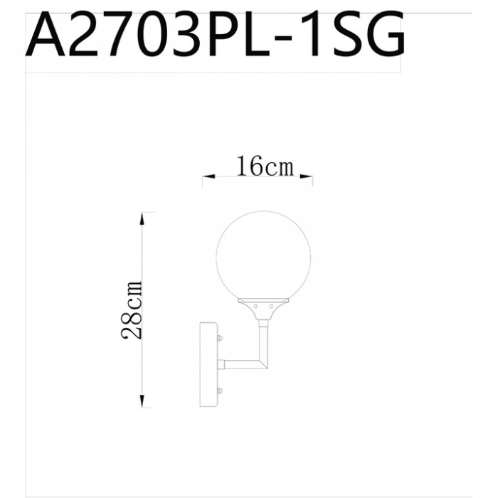 Светильник настенный A2703AP-1SG Arte Lamp