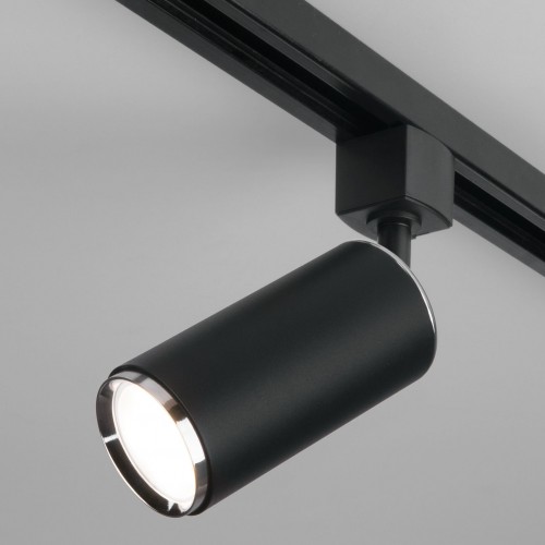 1013 MRL Трековый светильник для однофазного шинопровода GU10 Svit черный/хром Электростандарт 