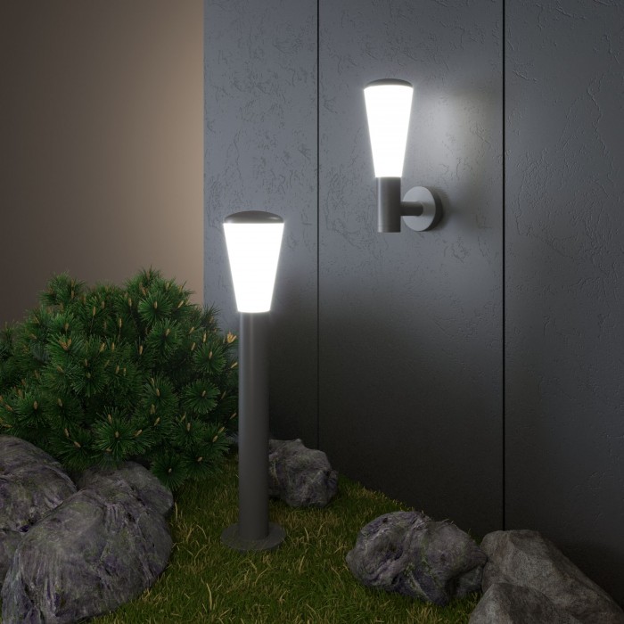 Уличный наземный светильник-столбик IP54 1417 Techno серый Elektrostandart