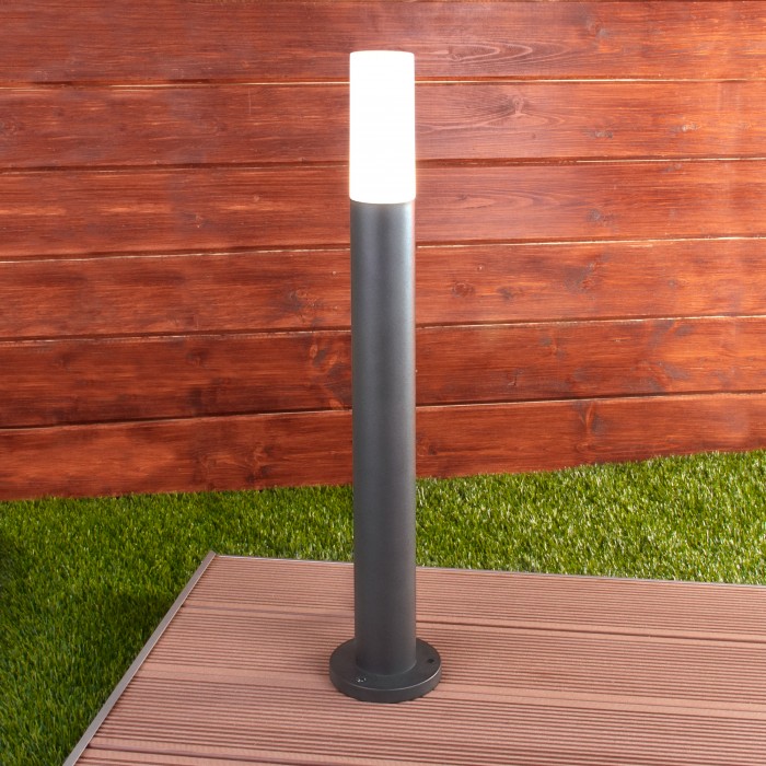1Уличный наземный светильник-столбик IP54 1419 Techno серый Elektrostandart