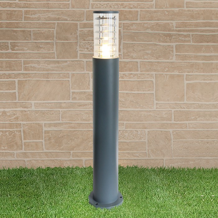 1Уличный наземный светильник-столбик 1507 TECHNO серый