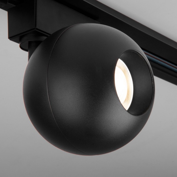 Ball Трековый светодиодный светильник для однофазного шинопровода LTB76 8W черный 4200K Электростандарт