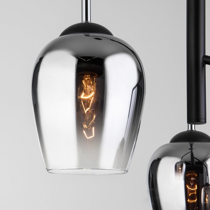 2Подвесной светильник со стеклянными плафонами 50086/3 хром Eurosvet