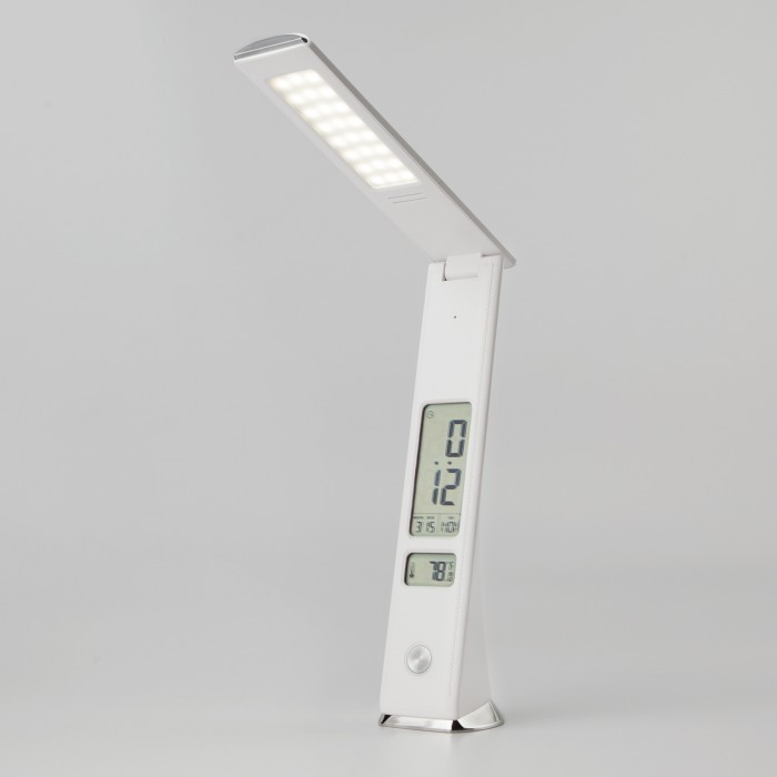 1Белая светодиодная настольная лампа с аккумулятором Eurosvet гибкая 80504/1
