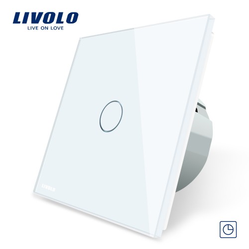 Сенсорный выключатель LIVOLO на 1 линию с панелью белый