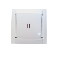 34104-030 Simon 34 Выключатель 1-клавишный с подсветкой (белый) 