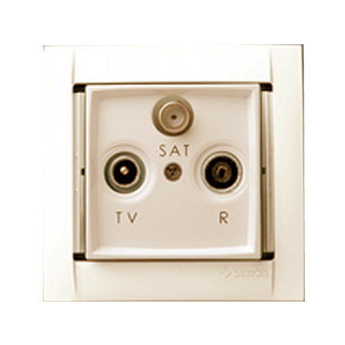 34497-31 Simon 34 Розетка R-TV-SAT проходная SIMON 
