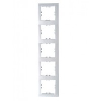 34650-30 Simon 34 Рамка на 5 постов, без вставок, белая