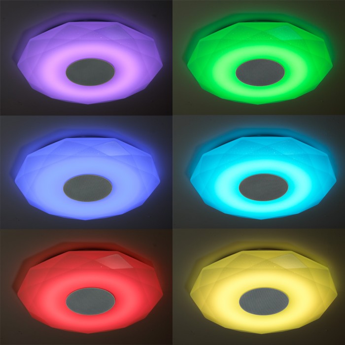 2Светильник с пультом, RGB подсветкой и динамиком 4628/DL Сонекс
